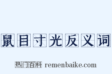 鼠目寸光反义词是什么意思的图片